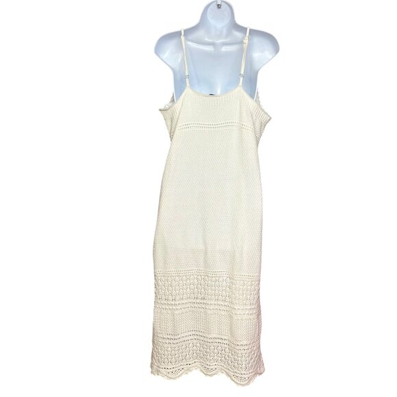 Freshman 1996 Off White Cotton Blend Minimalist Midi Sundress Dress Size XL - Picture 5 of 7